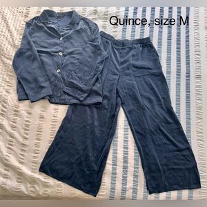 Quince 100% Washable Silk Pajama Set - size M